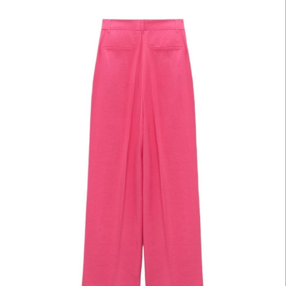 ZARA FULL LENGTH TROUSERS PINCK SIZE M - S 1608/500/645 - Picture 3 of 5